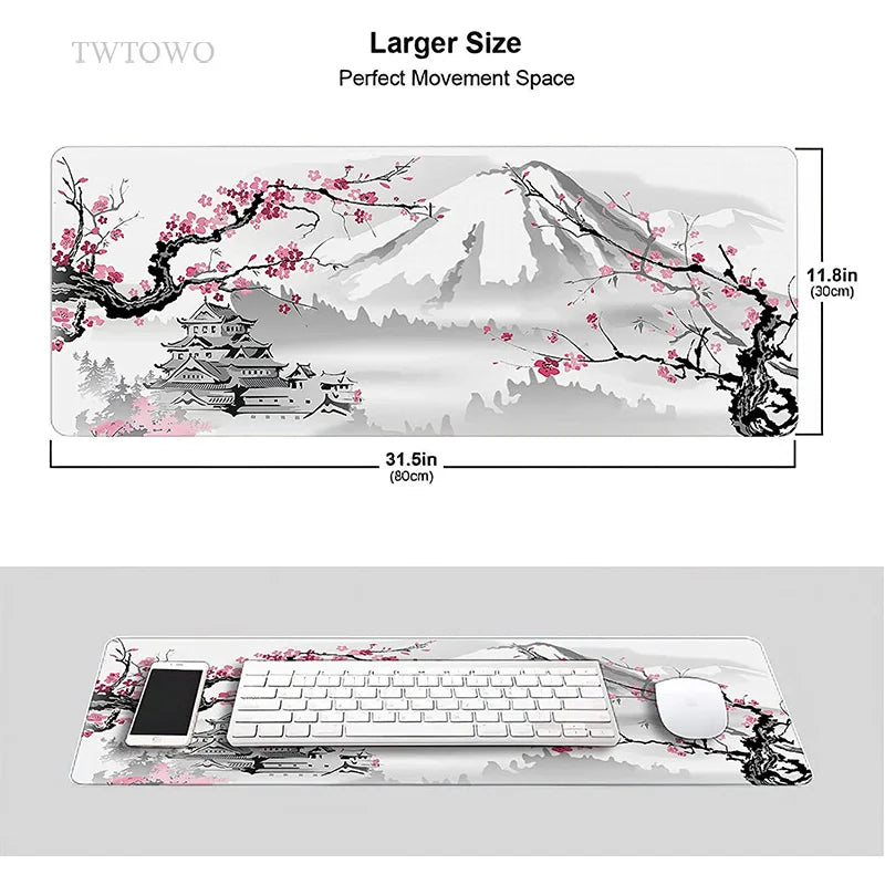 Japanese Cherry Blossom Mouse Pad Gaming